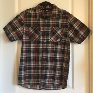 Rusty Short Sleeve Button Down Shirt!